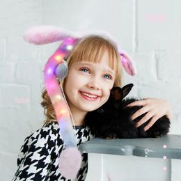 LEEHUR 3,5 mm hoofdtelefoon voor kinderen, konijn, bedrade headset, led-licht, telefoon, computerheadset, meisje, hoofdtelefoon, kindercadeau-oortelefoon