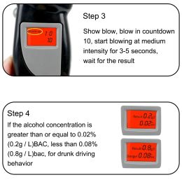 Témoignage à l'alcool Leepee Bothotalinyzer Police Alcotest Digital Alcohol Detector Alcohol Tester