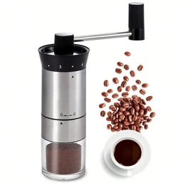 Leeseph Manual Coffee Bean Grinder en acier inoxydable ajusté à la main ajusté Cake Mill pour le camping Voyage 240423