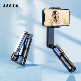 LEETA – stabilisateur de cardan de téléphone avec trépied, pour bâton de Selfie portable, Super Anti-secouement, Compatible avec tous les smartphones Live Pograph 240229