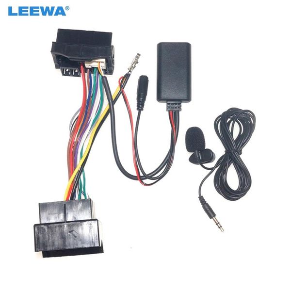 LEEWA Car Bluetooth Module AUX-in Audio MP3 Music Adapter 16Pin Stereo Wire Harness para BMW X5 X3 Z4 E83 E85 E86 E39 E53 # 6587240t