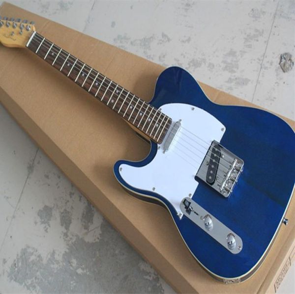 Guitarra eléctrica de mano izquierda, olmo, cuerpo azul claro, tablero de dedo de madera de rosa, desgaste de cuerdas, compra recomendada por el comprador 8069782