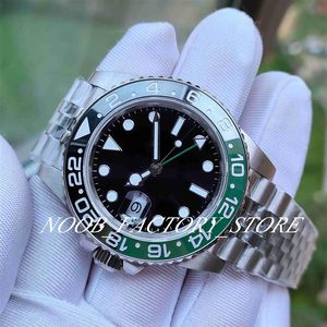 Linkshand horloges Heren BP Factory V2 Versie Aziatische 3186 Bewegingsfunctie Pas uren Hand Green Ceramic Bezel 40mm 126720 Super L240J