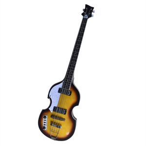 Guitare basse électrique 4 cordes pour gaucher avec logo d'offre de matériel chromé/couleur personnalisée