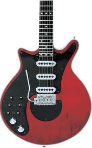 Guitare électrique Brian May Wine Red pour gaucher, fabriquée en Chine, 3 micros simples BURNS Tremolo Bridge, 24 frettes, 6 interrupteurs, matériel chromé