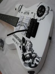 Kirk Hammett Kh2 ouija de mano izquierda Guitarras eléctricas de trastero de palo de rosa blanco6504202