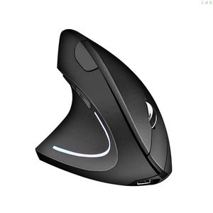 Souris verticale ergonomique rechargeable pour gaucher avec récepteur USB pour PC 667C