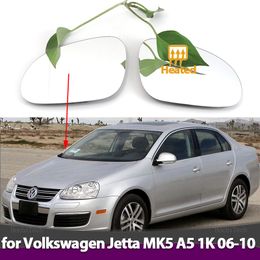 Miroir à aile droite gauche Verre chauffée du conducteur chauffé côté passager pour Volkswagen VW Jetta MK5 A5 1K 2006-2010 Remplacement