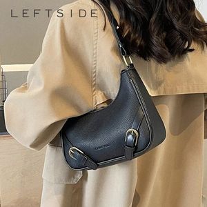 Leftside Belt Buckle Design kleine crossbody tassen voor vrouwen 2024 kleine pu lederen vrouwelijke schoudertas handtassen en portemonnees o6f8#