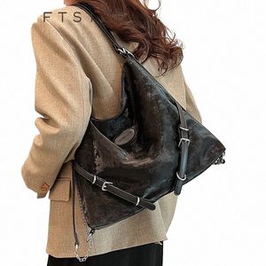 Leftside Design Belt Buckle Pu lederen schoudertassen voor vrouwen 2024 retro vintage vrouwelijke Koreaanse Fi onderarm tas handtassen 37ZF#