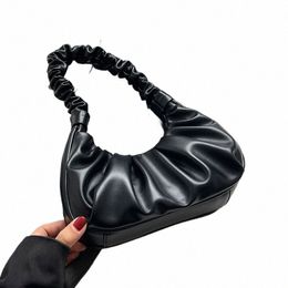 Pliant de gauche Small Sacs Underarm Sacs pour femmes 2024 Tendance d'été Fi Pu Le cuir Sac en cuir simple sacs à main et sacs à main 48y4 #