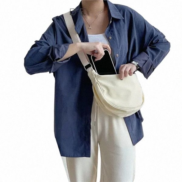 Bolso cruzado de Nyl pequeño y suave para mujer 2023, bolso de hombro de diseño coreano Fi, bolsos y monederos para mujer 88AS #