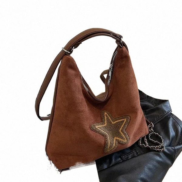 Sacs à bandouliers pour motifs étoiles de gauche pour femmes 2023 sacs à main en cuir rétro Fi pu et sacs à main sac crossbody sac V0ww # #