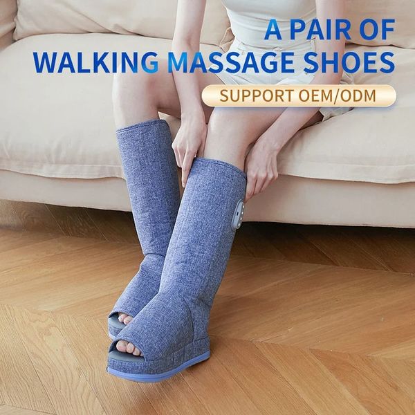 Instrument de Massage des jambes pied plantaire mollet Airbag pétrissage compresse Machine de thérapie des pieds chaussures de Massage automatique 240202