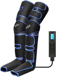 Masajeador de piernas de compresión para muslo, pantorrilla, masaje de pies, músculos, alivio del dolor, dispositivo de botas con controlador de mano, calor de rodilla 240127
