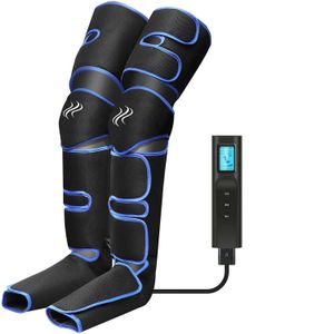 Masajeador de piernas de compresión para muslo, pantorrilla, masaje de pies, músculos, alivio del dolor, dispositivo de botas con controlador de mano, calor de rodilla 240118