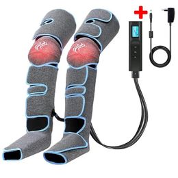 Masseur de jambes avec compression pour soulager la douleur circulatoire Masseur de pieds de mollet 5 modes 4 intensités Relaxation du pied d'athlète 240127