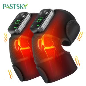 Leg Masseurs 1 paire chauffage genou masseur Vibration thérapie thermique pour épaule arthrite Massage soulagement de la douleur articulaire chaud enveloppement orthèse 230831