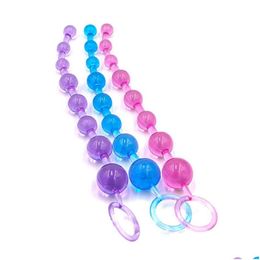 Masseurs de jambes Perles anales Stimulateur Flexible 10 balles Butt Plug Anals Gode Masr Adt Y Jouets pour femmes et hommes Drop Delivery Health Beaut Dhanz