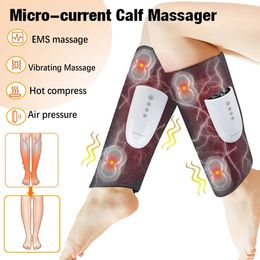 Masseurs de jambes Électrique EMS mollet masseur jambe massothérapie Airbag vibrateur compresse soulager les douleurs musculaires Circulation sanguine pied détendre 231109