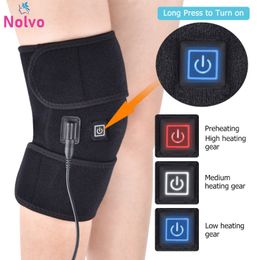 Masseurs de jambes Chauffage électrique Masseur de genou Thérapie chauffante infrarouge Récupération Coudière Brace Soulagement de la douleur articulaire Soins de santé Câble USB 230802