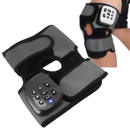 Masajeadores de piernas Calentamiento eléctrico Masajeador de rodilla Brace Support Wrap Pad Joint Fisioterapia Máquina Vibración Estimulador muscular 230801