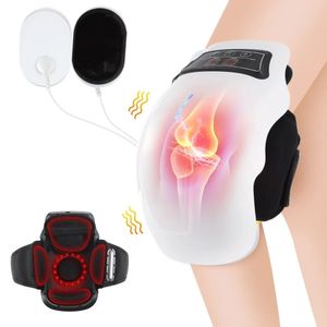 Masajeadores de piernas Calefacción eléctrica Masajeador de rodilla Fisioterapia por vibración para articulaciones de rodilla Alivio del dolor Terapia térmica infrarroja Dispositivo de masaje de pies 231204