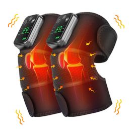 Masseurs de jambes Masseur électrique de température du genou chauffage des articulations des jambes massage par vibration coude soutien des épaules arthrite thérapie physique genouillère 230406