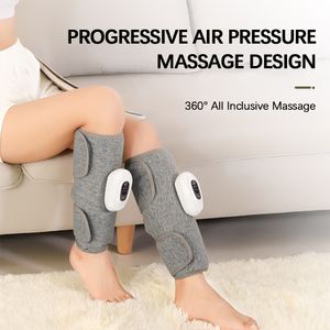 Masseurs de jambes Eletric 360 ° Pressothérapie Jambe Veau Masseur Bras Pieds 3 vitesses Pression d'air Airbag Vibration Muscle Relax Soulagement de la douleur Recharge 230718