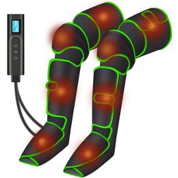 Masajeadores de piernas Presión de aire del pie Masajeador de piernas promueve la circulación sanguínea drenaje linfático 6 modos para relajación muscular Alivio de la hinchazón 231031