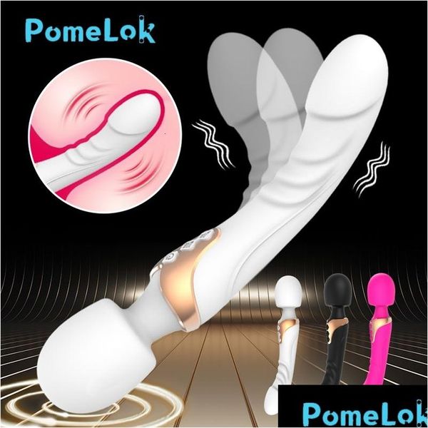 Masajeadores de piernas Masr Toy Powerf AV Vibrador Consolador Varita mágica para mujeres 10 modos Clítoris Stimator G Spot Vagina Adt Toys Mujer Drop de Otoqb