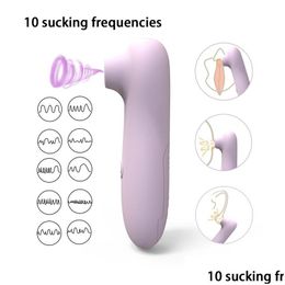 Masseurs de jambes Powerf Sucker Clitoris Sucking Vibromasseur Femelle Clit Mamelon Oral Stimulateur Masr Jouets Adts Marchandises Pour Drop Livraison H Dhab9