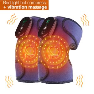 Legmassagers rood licht verwarming knie kussen massage instrument elektrisch beengewricht ontspannen fysiotherapie trilling massager artritis pijnverlichting 230211