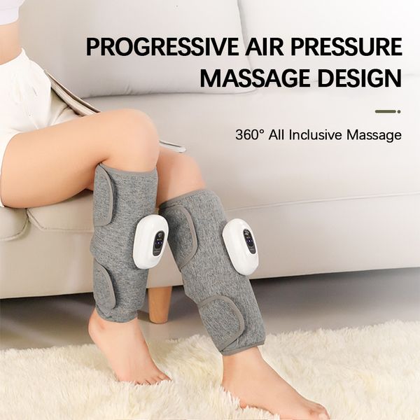 Masseurs de jambes Smart Leg Massage 3 Modes Vibration Leg Air Compression Massager Wireless Electric Air Compress Foot Air Pressure Massage 230203