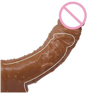 Leg Massagers Toy Masr High Elastic Penis Extension Sleeve Dikke vertraagde ejacation ER herbruikbaar paar speelgoed Drop levering gezondheid B DH0JO