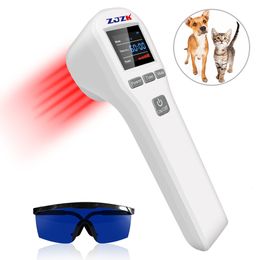 Appareil de massage des jambes ZJZK 880mW 650nm 808nm Appareil de thérapie au laser traitement de la douleur et de l'inflammation pour animaux de compagnie ou animaux-blanc 230614