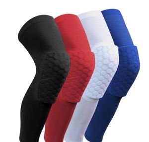 jambières New Honey Pad Lycra Crashproof Antidérapant Basketball Football Volleyball Genou Genouillère Manches Longues Protecteur