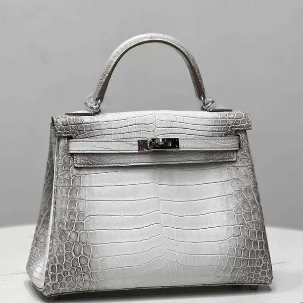 Copie légale Deisgner 8A sacs boutique en ligne sac pour femmes à entrejambe himalayen mode cuir de crocodile portable ont un vrai logo