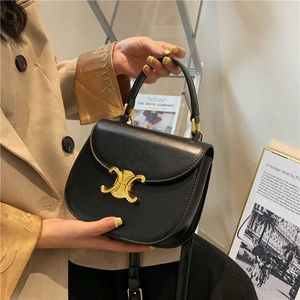 Legal Copy Ontwerper Celins's Bags online shop Hong Kong Triumphal Arch echt leren tas 2023 nieuwe lente/zomer high-end crossbody voor dameszadel