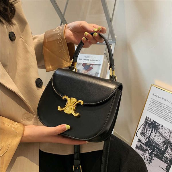 Copia legal Deisgner Celins's Bags tienda en línea Hong Kong Triumphal Arch bolso de cuero genuino 2023 nueva bandolera de alta gama primavera/verano para silla de montar de mujer