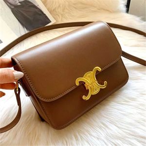 Legal Copy Ontwerper Celinss Bags online shop Triumphal Arch Premium Box Echt lederen damestas Tofu 2023 Nieuw Trendy en modieus Crossbody met één schouder Smal