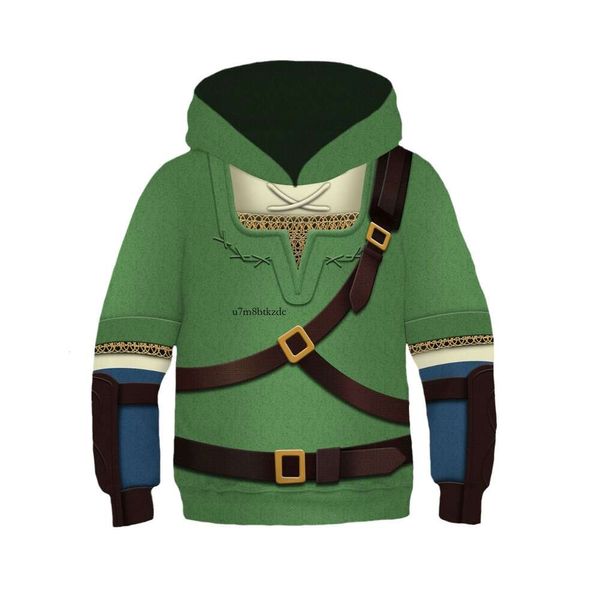 Legend Of Zelda Sudadera con capucha de moda Link Conjunto con capucha Otoño e Invierno Sudadera con capucha de manga larga Disfraz de Cosplay 941