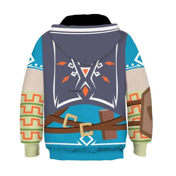 Legend Of Zelda Sudadera con capucha de moda Conjunto con capucha Link Otoño e invierno Sudadera con capucha de manga larga Disfraz de cosplay 684