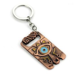 Légende de Zelda porte-clés Sheikah ardoise pendentif fait à la main porte-clés souffle du jeu sauvage bijoux porte-clés llavero zelda COSPLAY13015