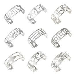 Legenstar armbanden voor vrouwen holle roestvrijstalen manchet armbandenbangles Bijoux manchette femme armband argent pulseiras205y