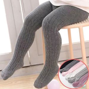 Leggings 08 jaar schattige babymeisjes mesh kabel gebreide panty's lente herfst winter katoenen kous ademende panty voor peutermeisjes