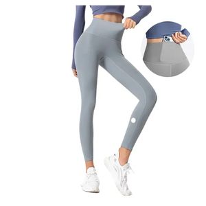 leggings ALOLULU lycra tissu couleur unie femmes pantalons de yoga taille haute sport vêtements de sport Leggings élastique Fitness dame pantalons de sports de plein air