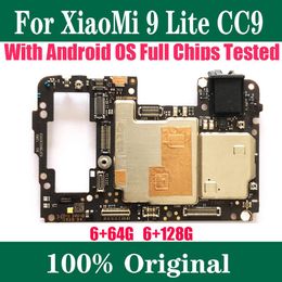 Leggings Globale Versie Origineel ontgrendeld mainboard voor Xiaomi Mi 9 Lite CC9 Motherboard Circuits Logica Hoofdbord Volledige chips Flexkabel