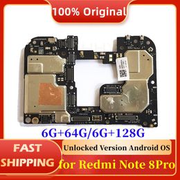 Leggings Origineel ontgrendeld voor Xiaomi Redmi Note 8 Pro Globale Versie Moederbord 128 GB Circuit Flex Kabel Logica Bord Mainboard Plaat