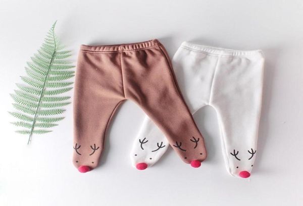 Leggings Medias Ropa de otoño e invierno Bebé Pantalones gruesos Navidad Niños Niñas Lindo Elk Plus Velvet Allmatch Pp Pantyhose9244616